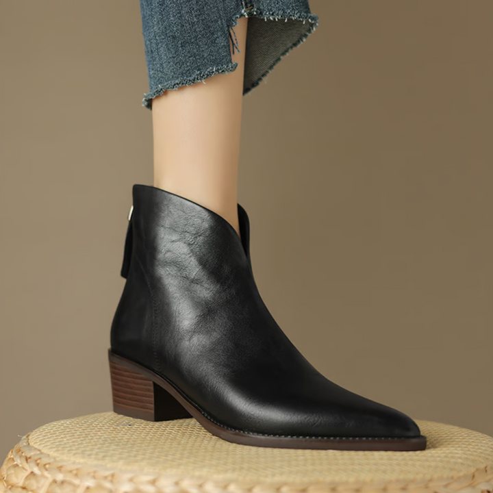 Jitka™ | Eleganti scarpe in pelle con tacco basso