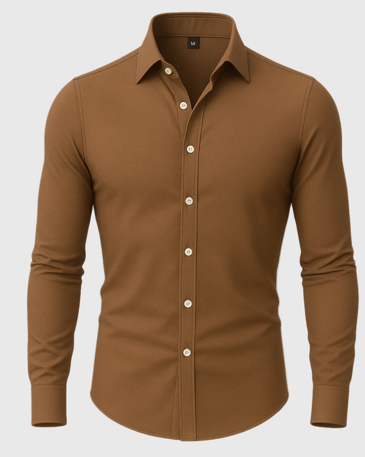 Václav | Camicia elegante in tessuto elastico senza pieghe