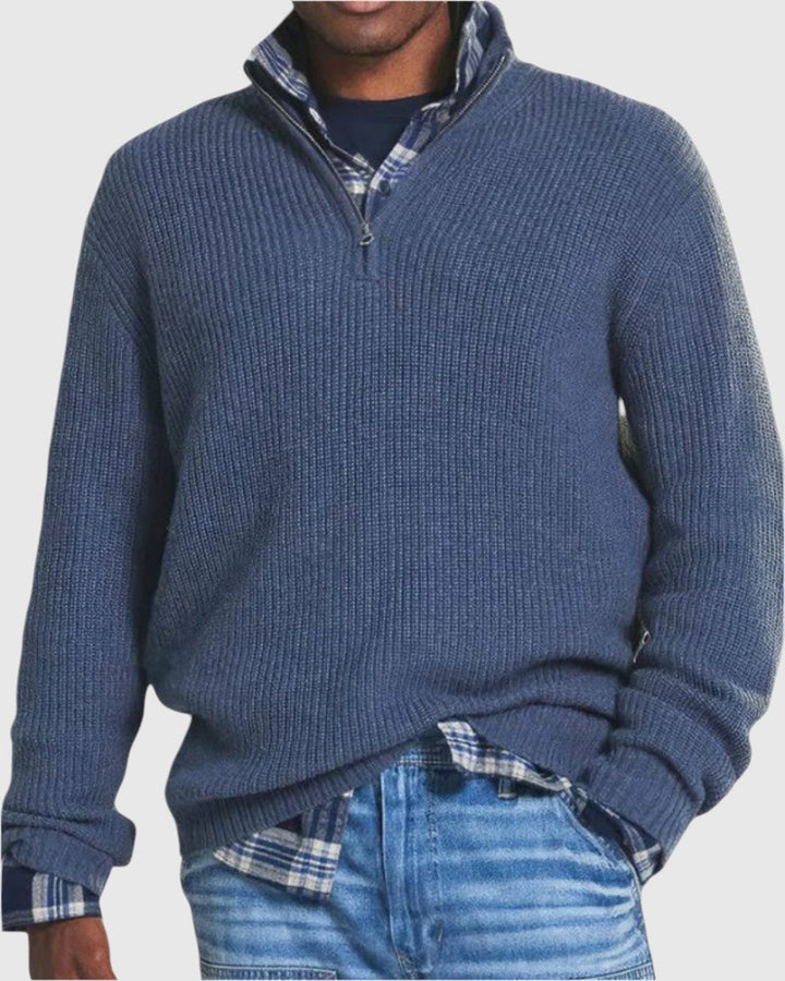 René | Maglione con zip Diego