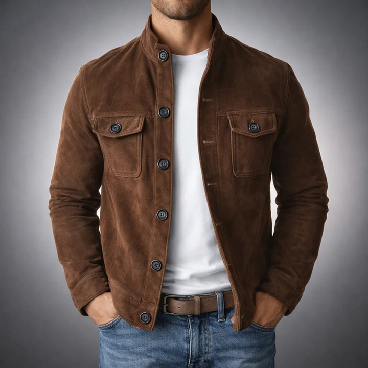 Eliano™ | Giacca in Pelle Scamosciata