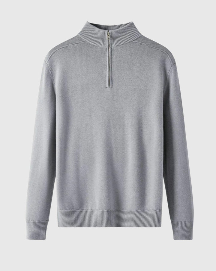 Perla - Maglione con zip in lana merino Capri
