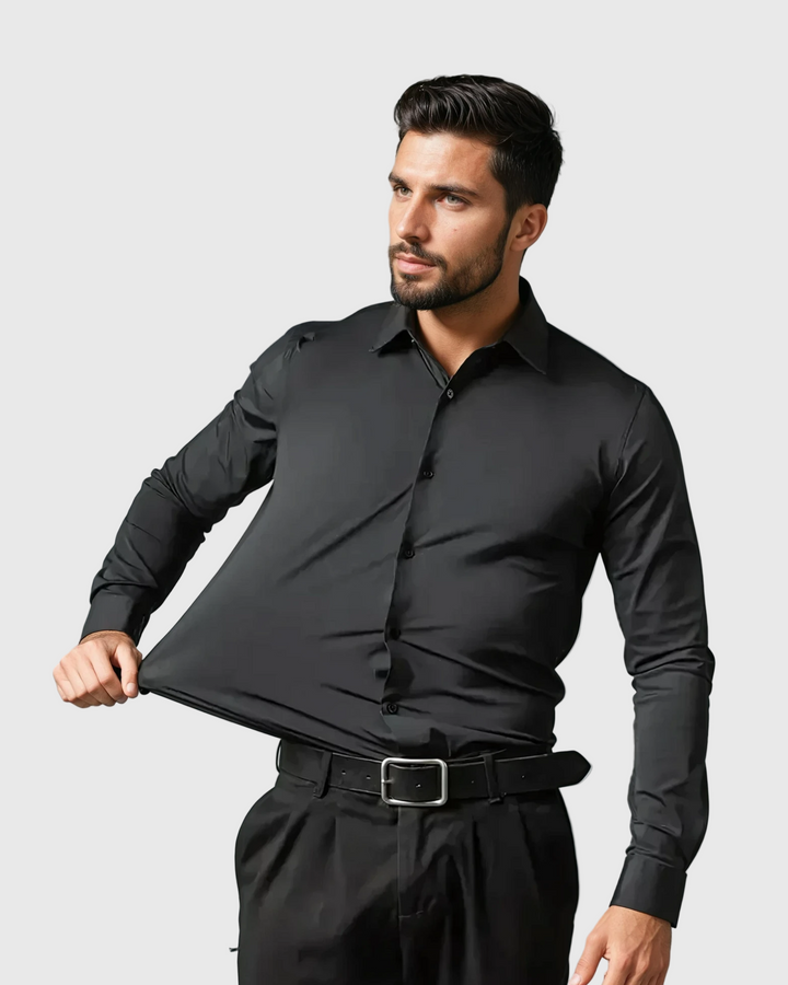 Václav | Camicia elegante in tessuto elastico senza pieghe