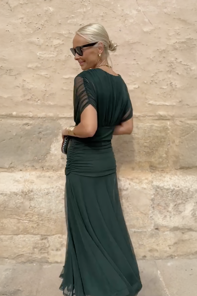 Louise | Abito Maxi Elegante da Festa con Collo a V