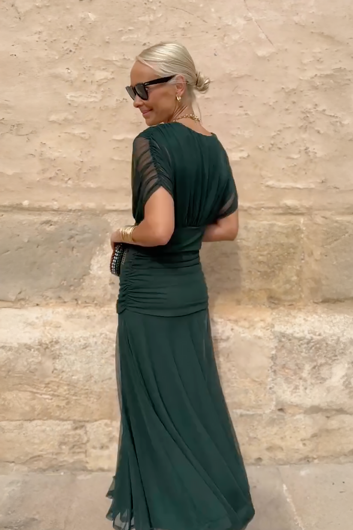 Louise | Abito Maxi Elegante da Festa con Collo a V