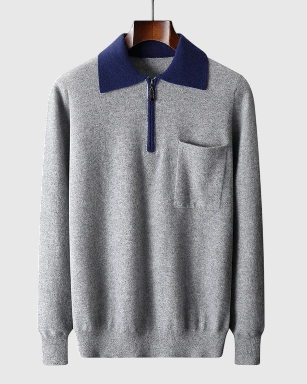 Perla - Polo Castelle con zip in cashmere