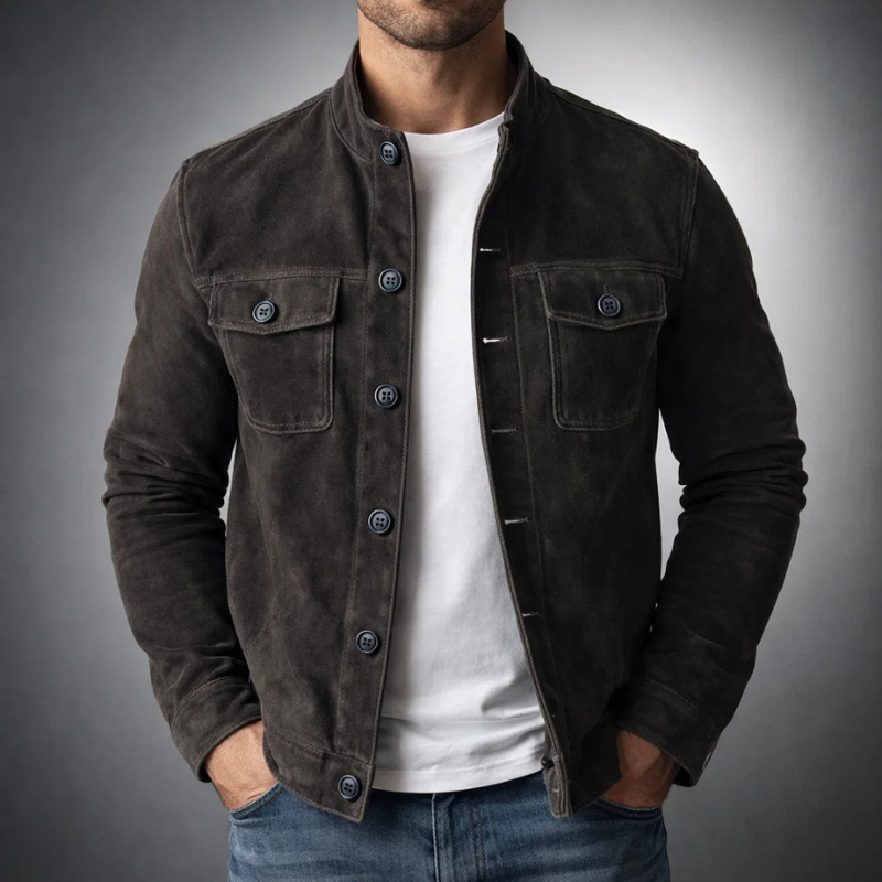 Eliano™ | Giacca in Pelle Scamosciata