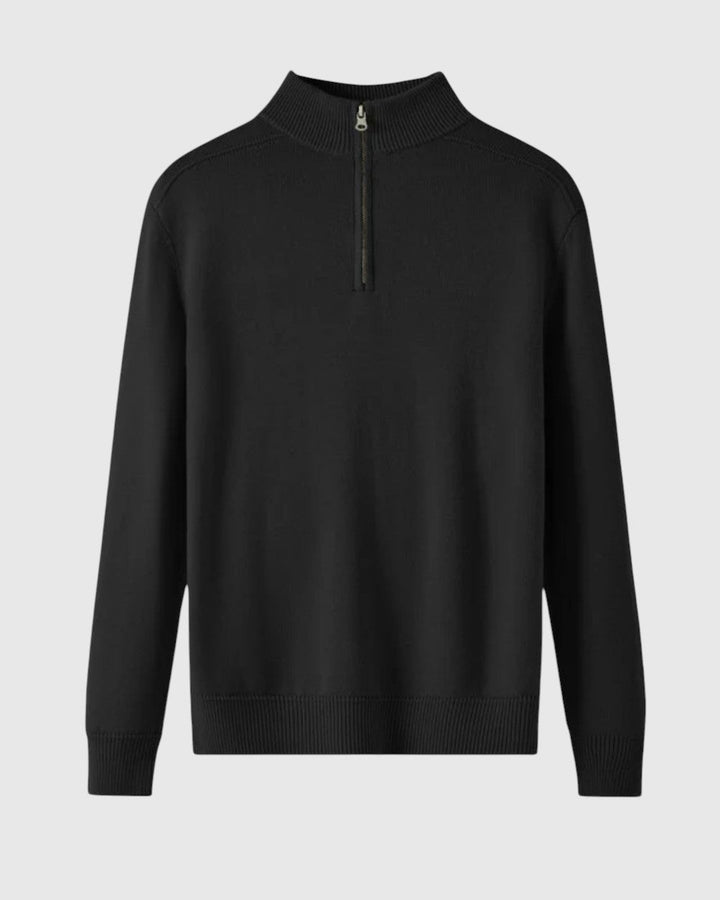 Perla - Maglione con zip in lana merino Capri