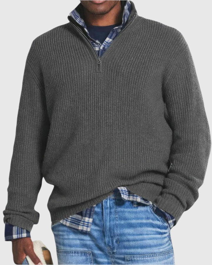 René | Maglione con zip Diego