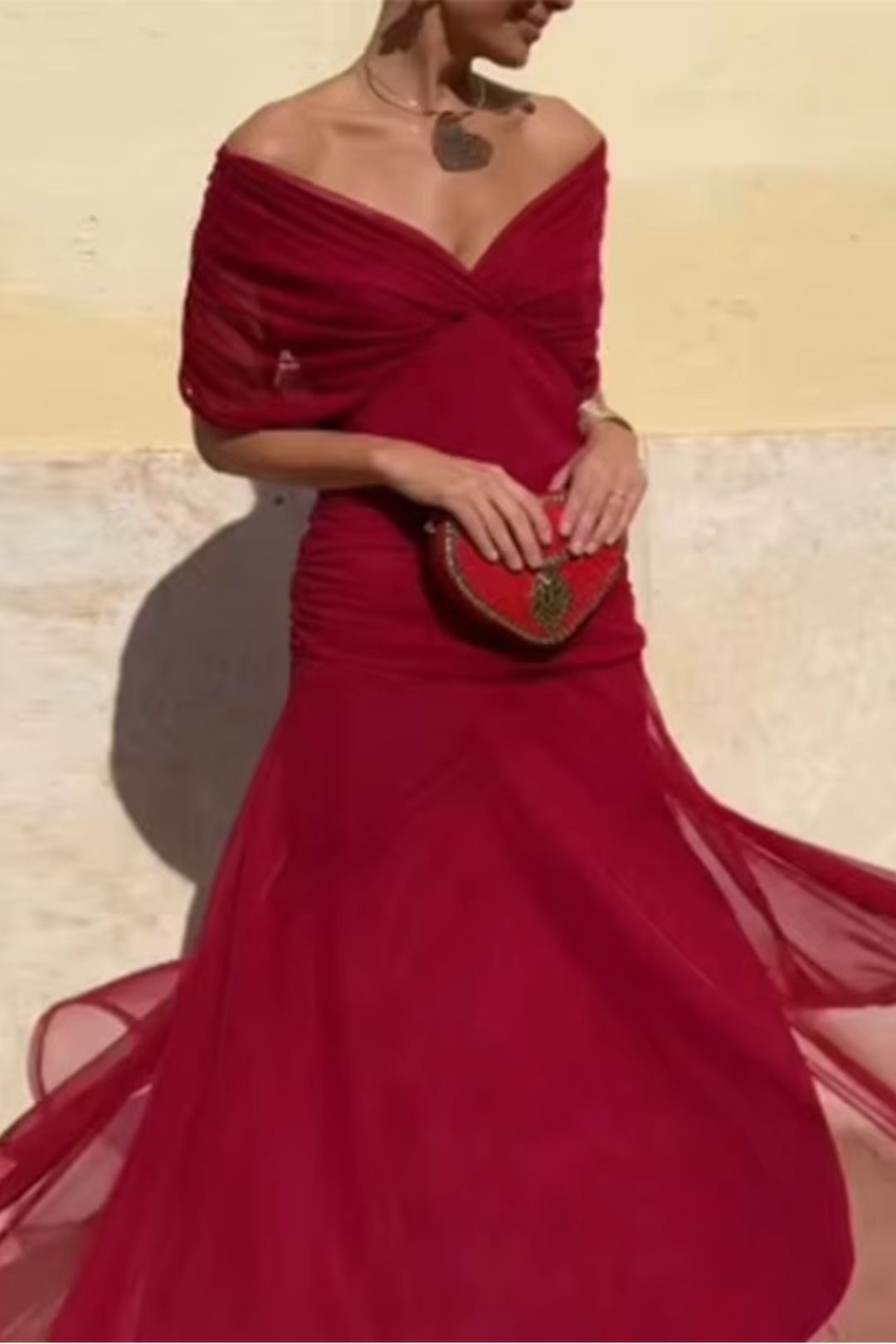 Louise | Abito Maxi Elegante da Festa con Collo a V