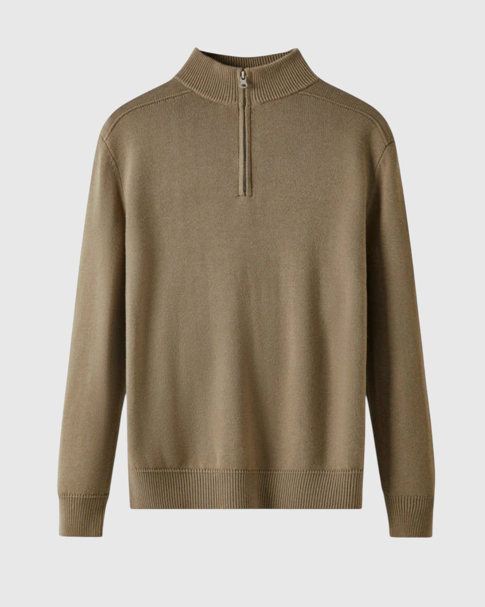 Perla - Maglione con zip in lana merino Capri