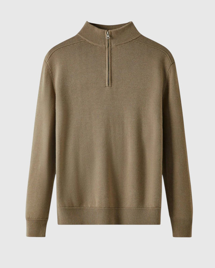 Perla - Maglione con zip in lana merino Capri