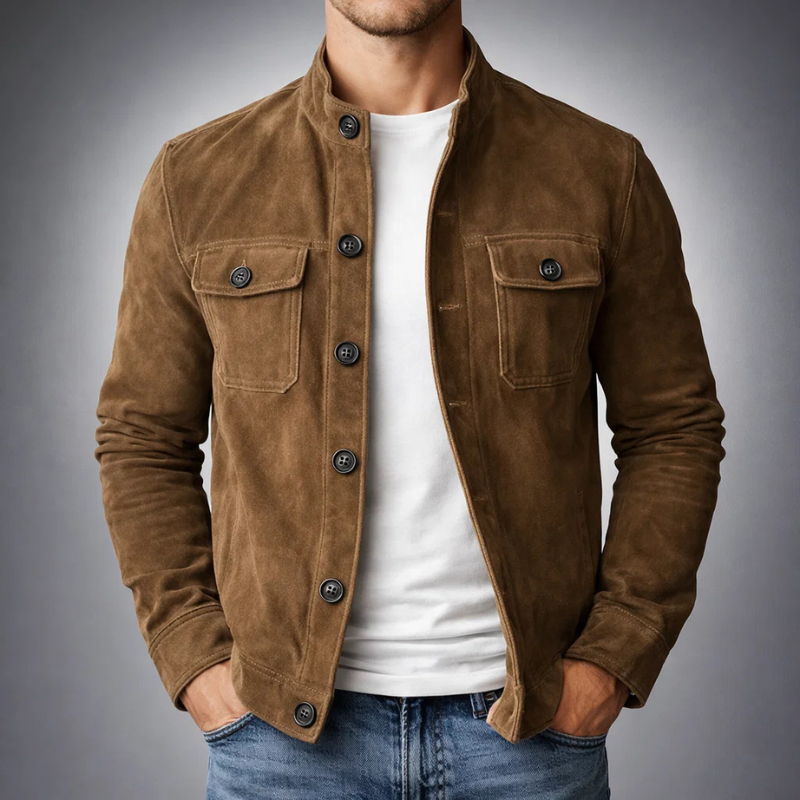 Eliano™ | Giacca in Pelle Scamosciata