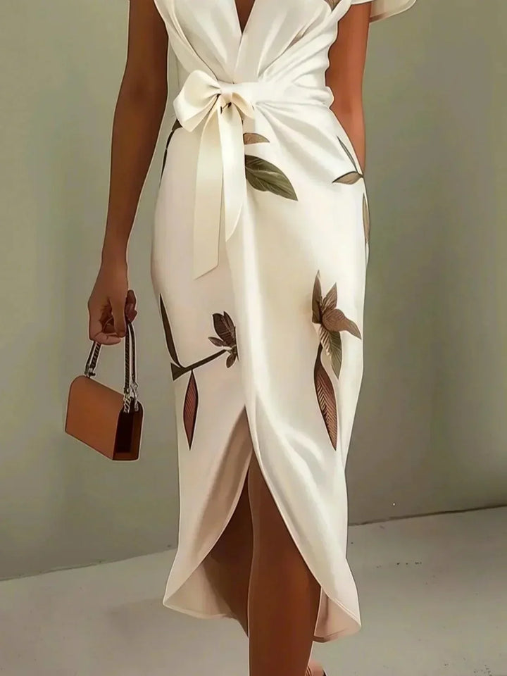 Elin™ | Elegante Abito Avvolgente con Stampa Floreale