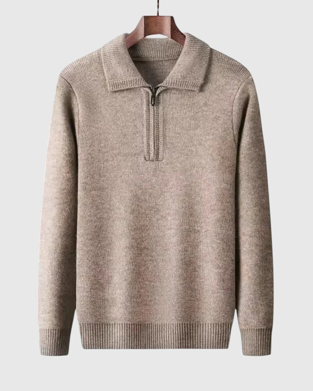 Luboš | Maglione in cashmere con zip a quarto Gstaad