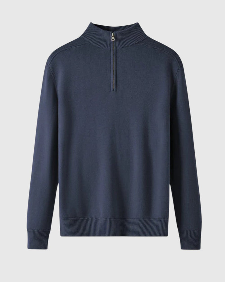 Perla - Maglione con zip in lana merino Capri