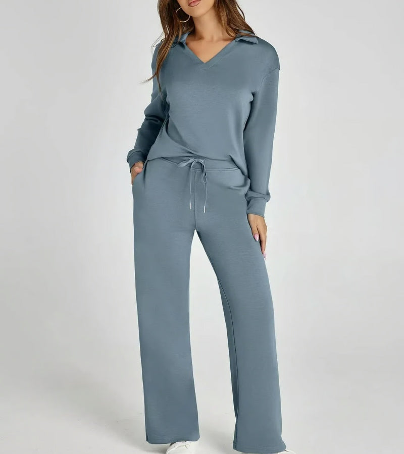 Livia | Completo a Due Pezzi con Pantaloni a Zampa
