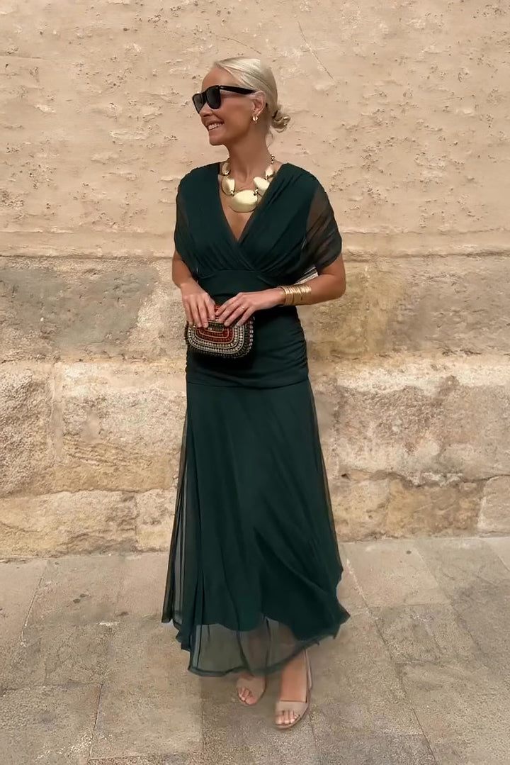 Louise | Abito Maxi Elegante da Festa con Collo a V