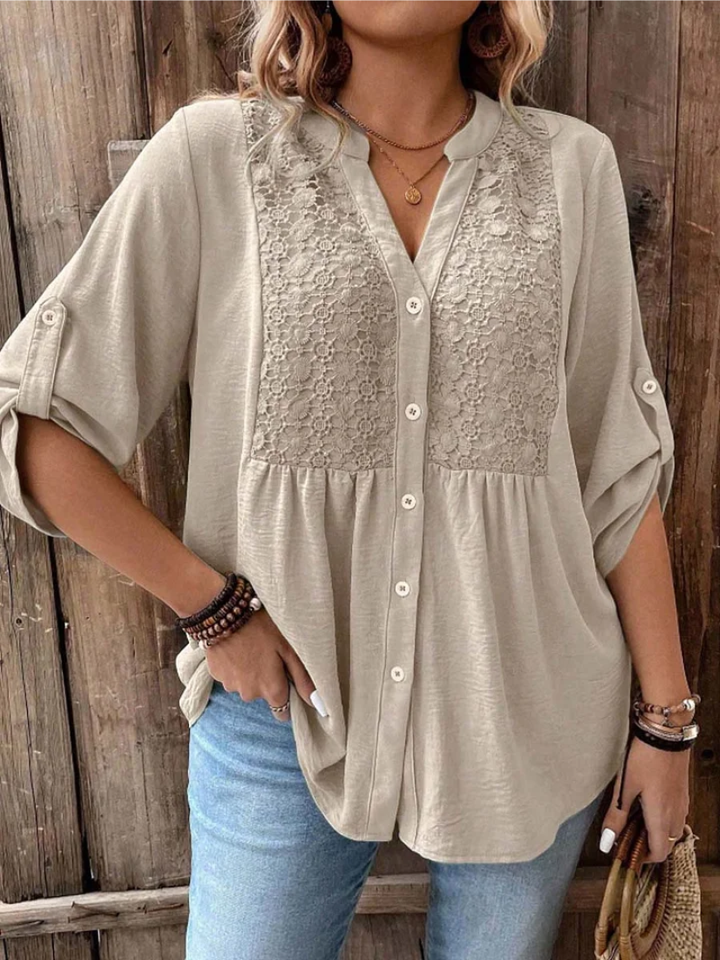 Verla | Blusa con scollo a V e bottoni