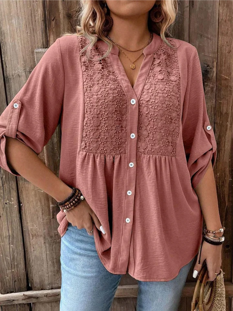 Verla | Blusa con scollo a V e bottoni