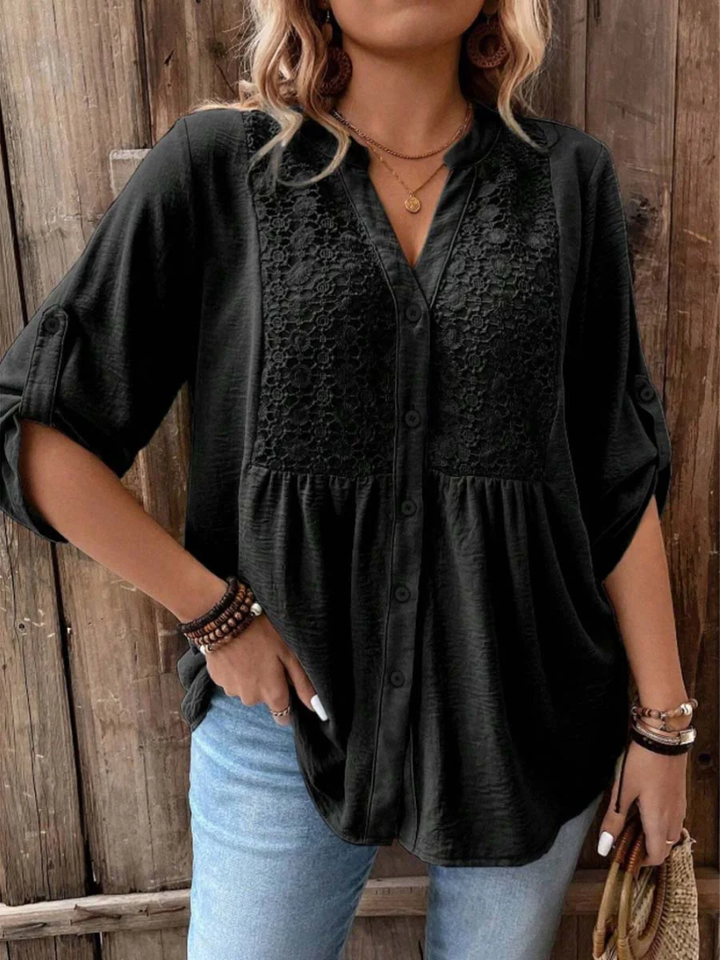 Verla | Blusa con scollo a V e bottoni