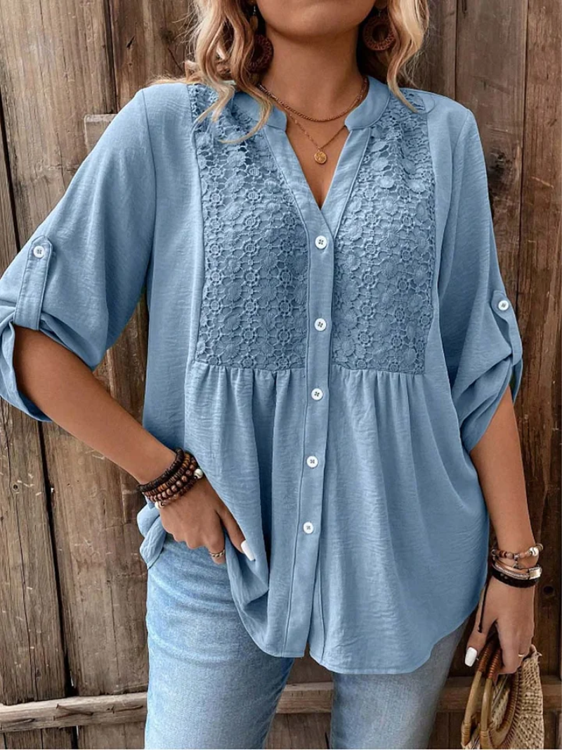 Verla | Blusa con scollo a V e bottoni
