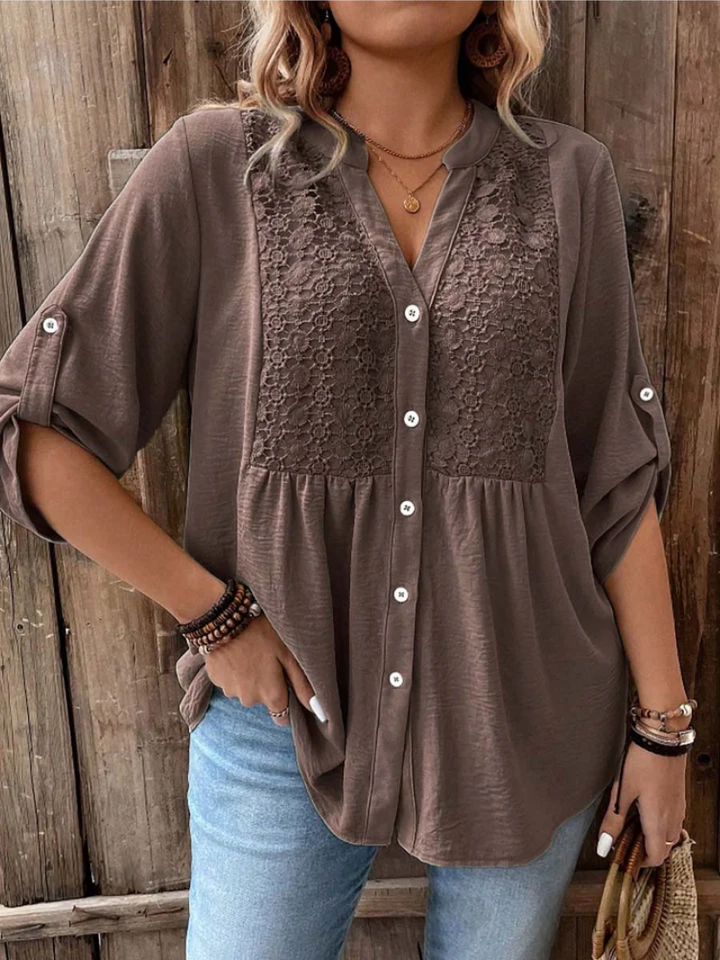 Verla | Blusa con scollo a V e bottoni