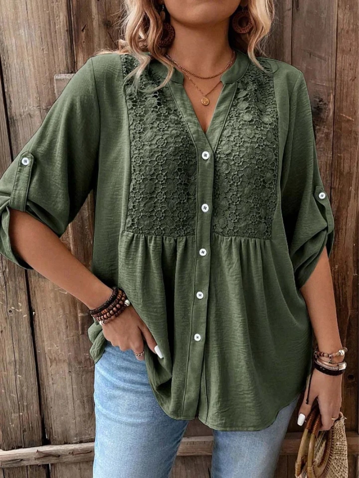 Verla | Blusa con scollo a V e bottoni