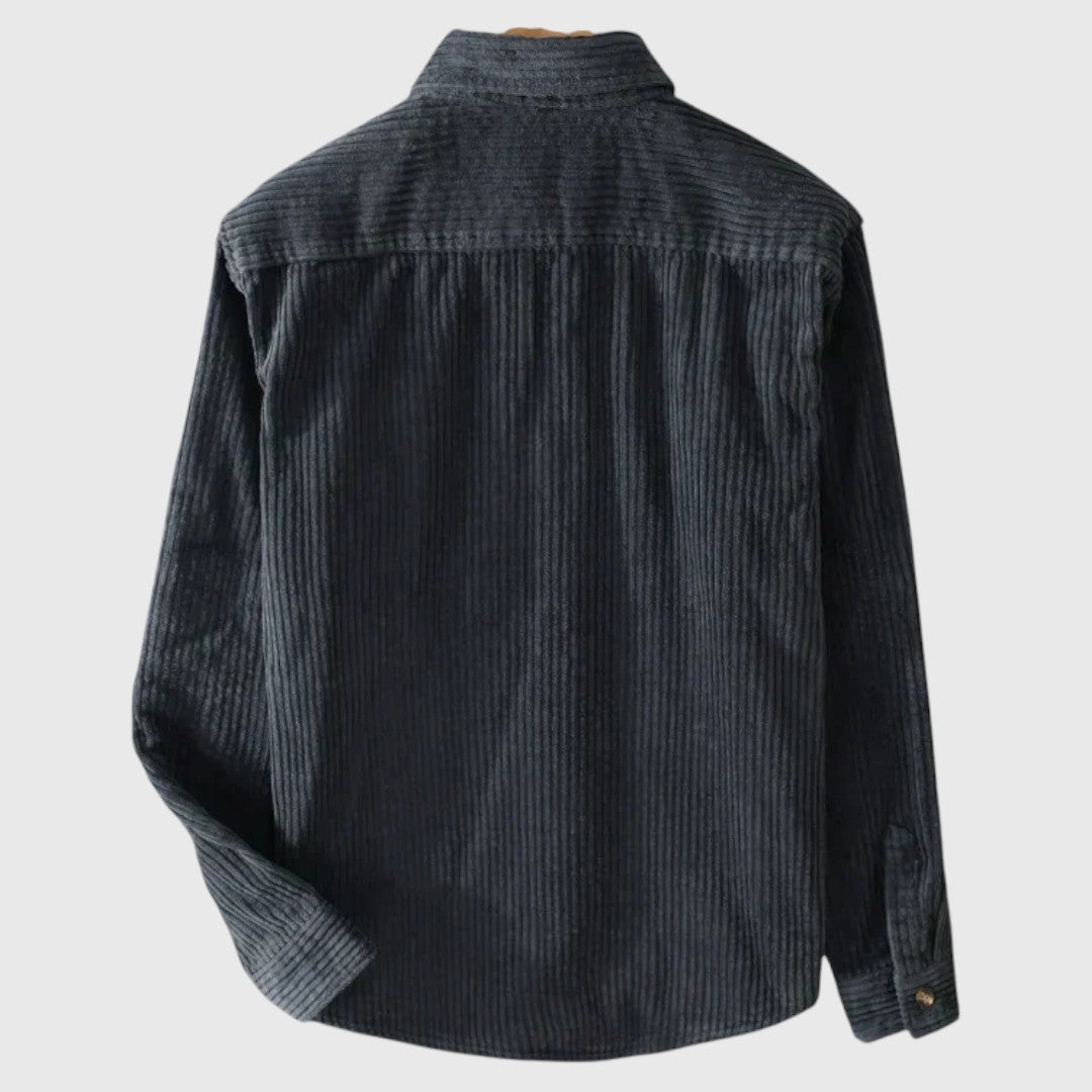 Rafael | Camicia in velluto a coste marrone