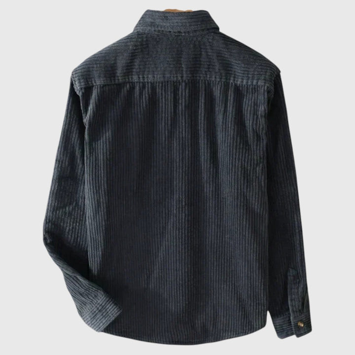 Rafael | Camicia in velluto a coste marrone
