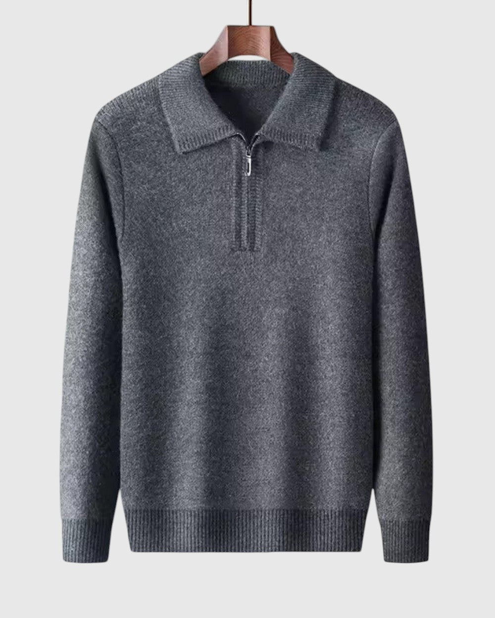 Luboš | Maglione in cashmere con zip a quarto Gstaad