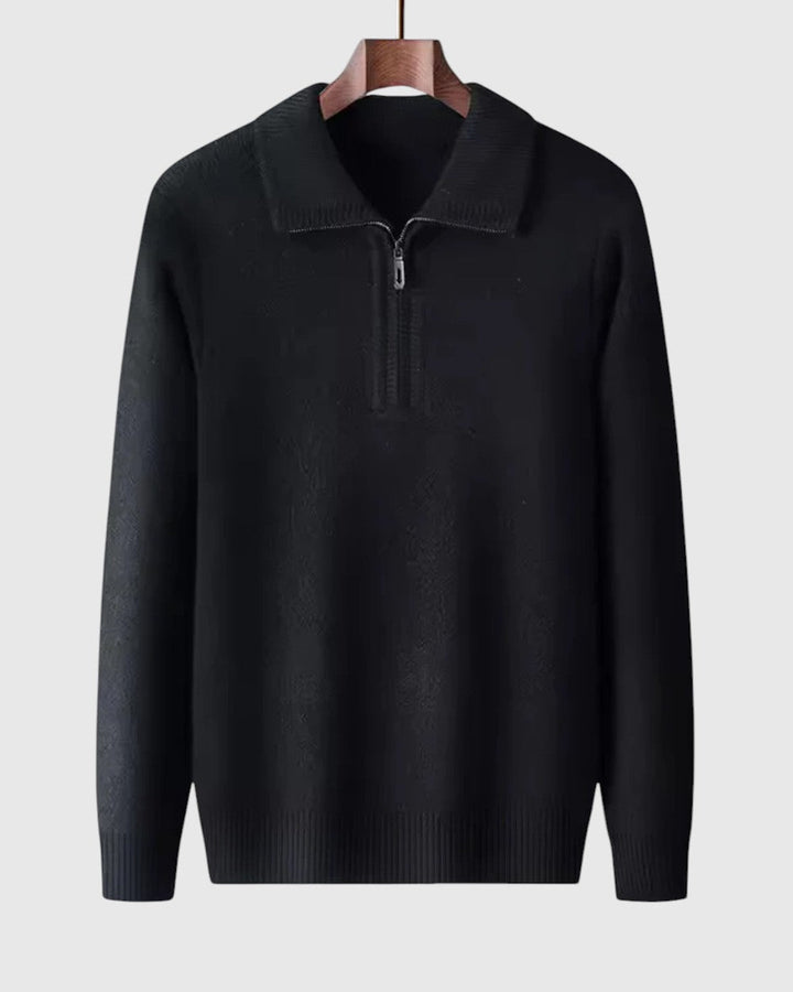 Luboš | Maglione in cashmere con zip a quarto Gstaad