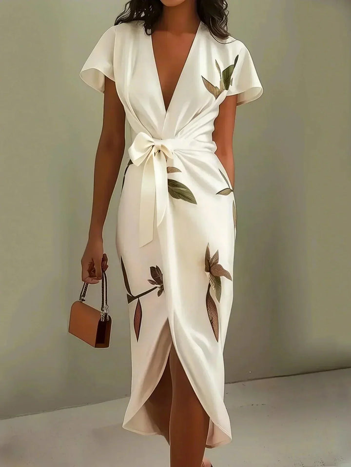 Elin™ | Elegante Abito Avvolgente con Stampa Floreale