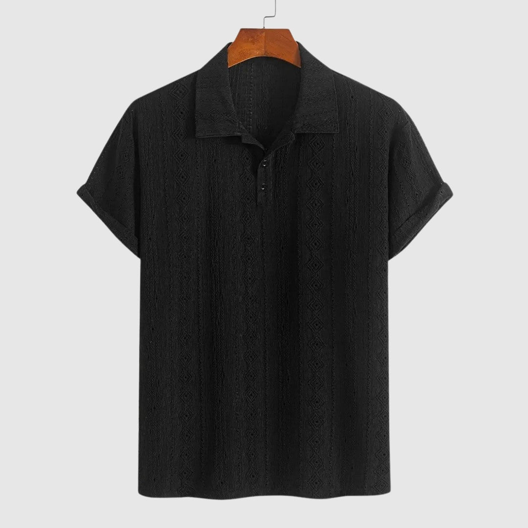Milano | Polo in maglia fine con design testurizzato