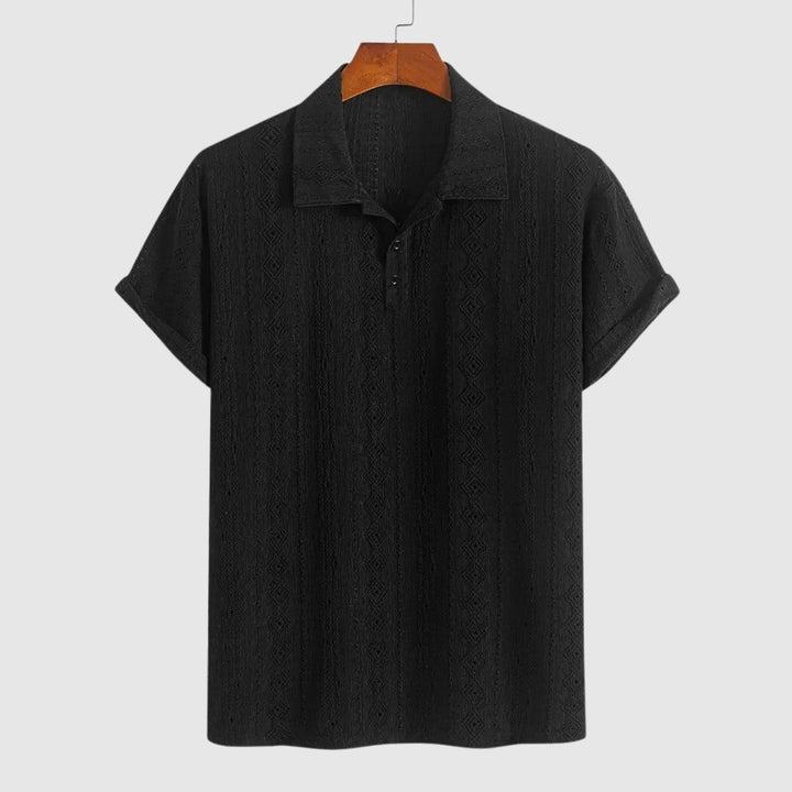 Milano | Polo in maglia fine con design testurizzato