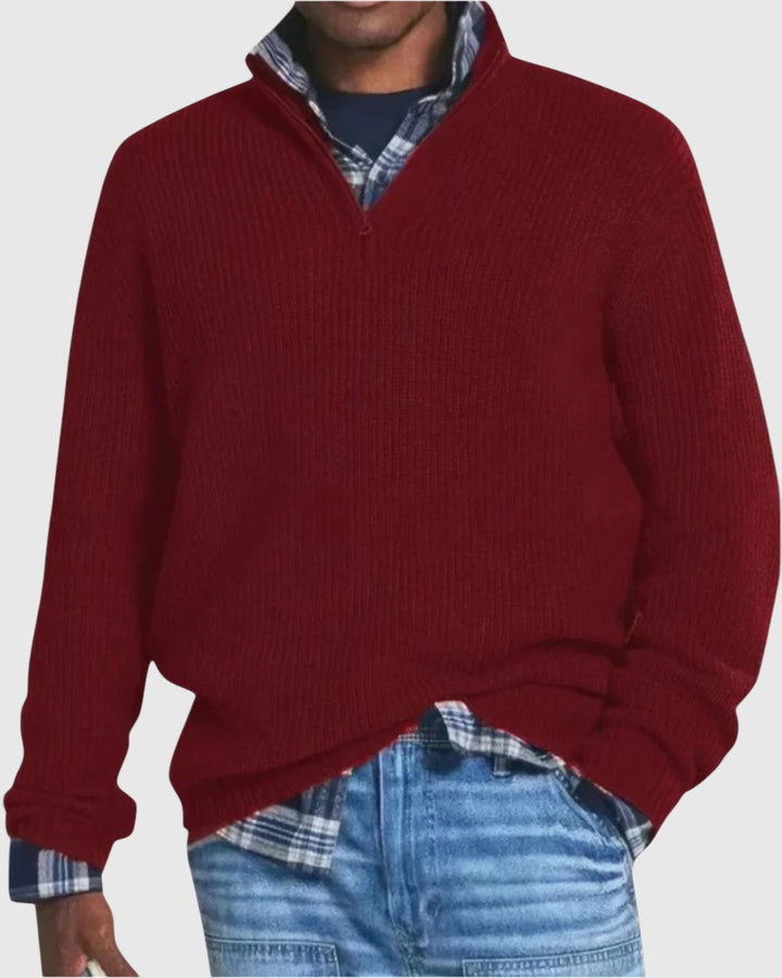 René | Maglione con zip Diego
