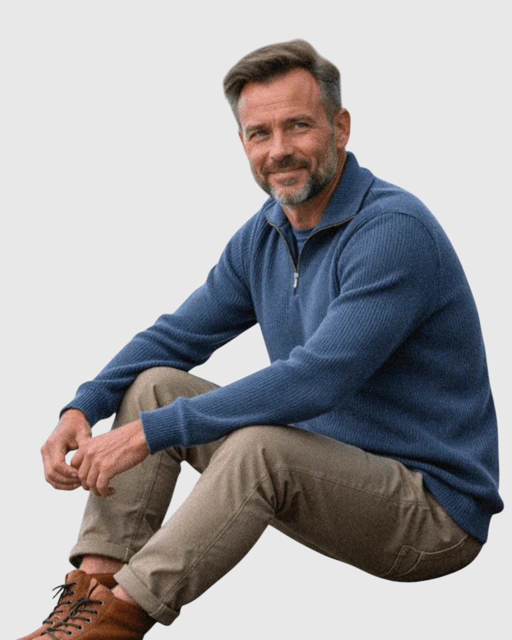 René | Maglione con zip Diego