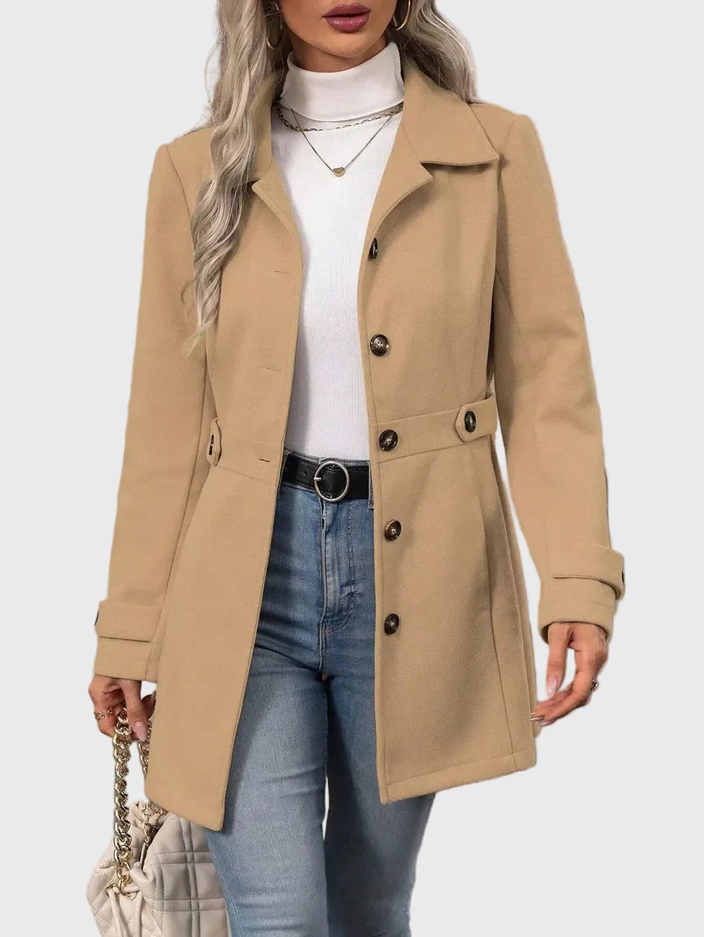 Veronika – Cappotto urbano premium con bottoni