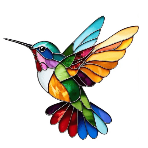 Gioiello colorato a forma di colibrì
