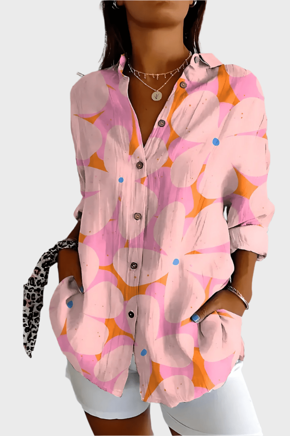 Camicia floreale in cotone