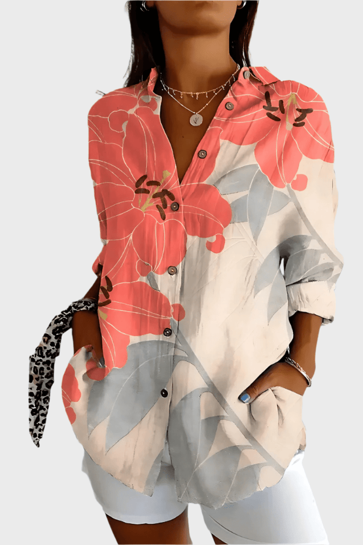 Camicia floreale in cotone