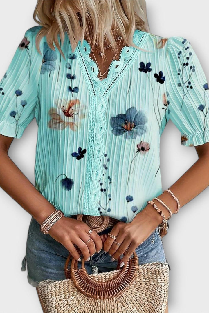 Bruna - Top elegante con scollatura a V a forma di cuore