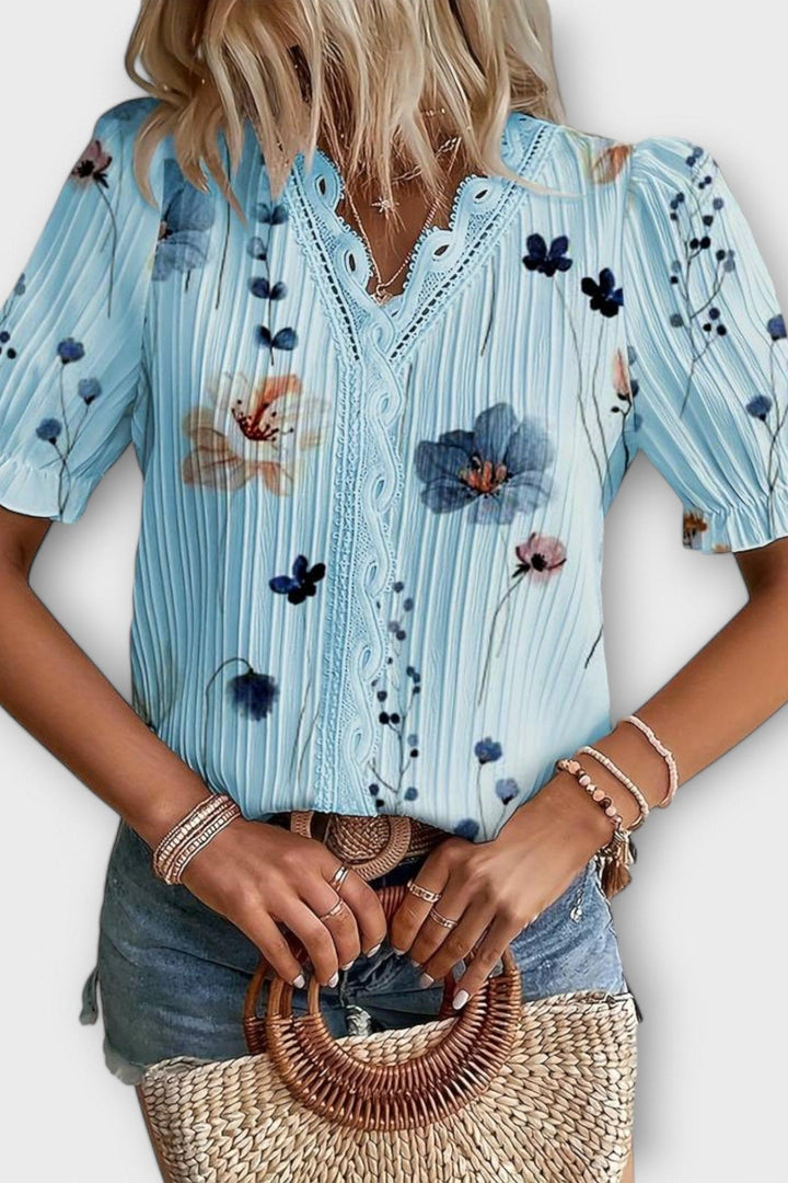 Bruna - Top elegante con scollatura a V a forma di cuore