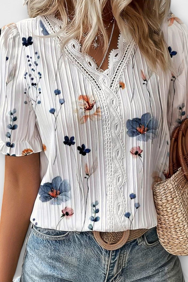 Bruna - Top elegante con scollatura a V a forma di cuore