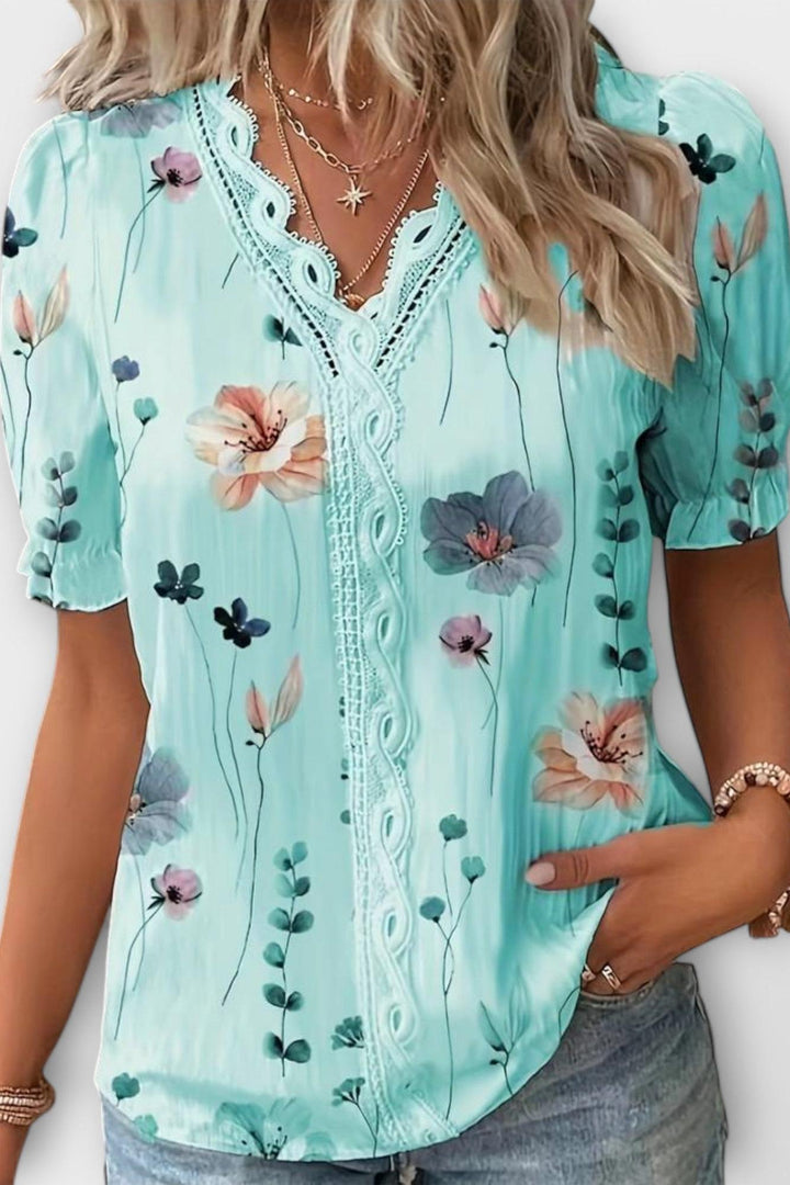 Bruna - Top elegante con scollatura a V a forma di cuore