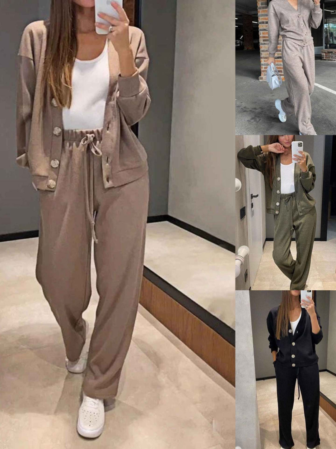 Giulia | Completo Donna in Maglia con Cardigan e Pantaloni