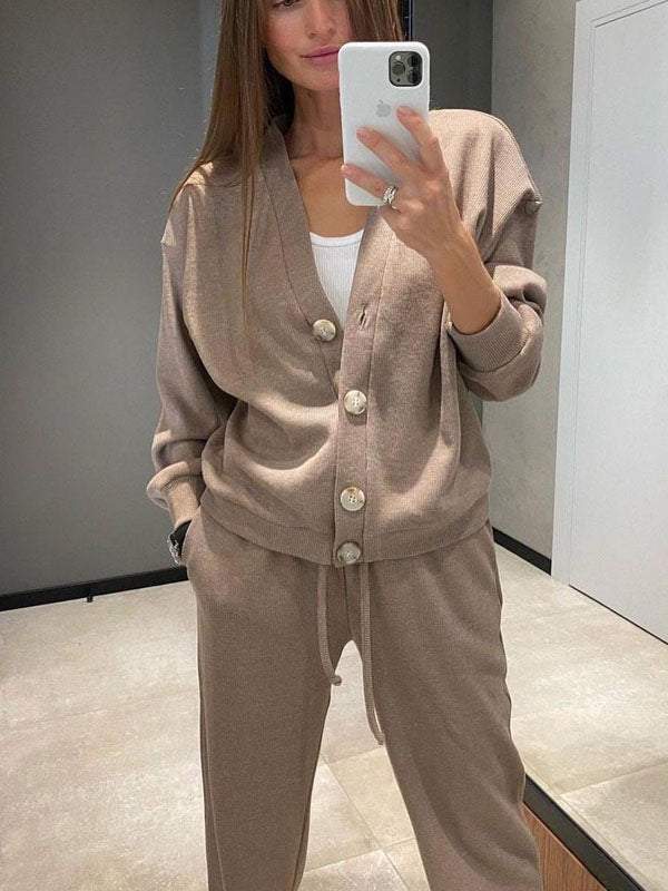 Giulia | Completo Donna in Maglia con Cardigan e Pantaloni