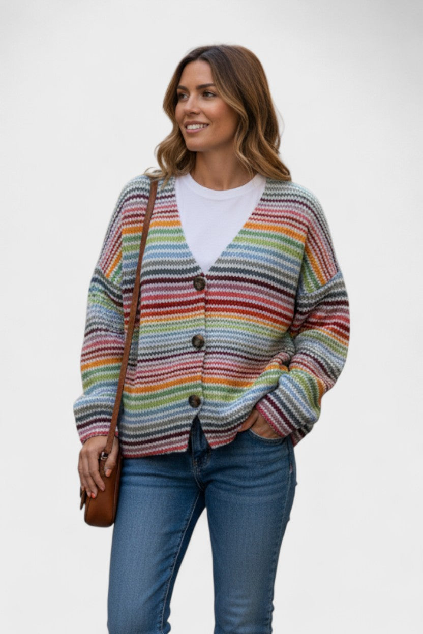 Fran™ | Cardigan vivace con bottoni