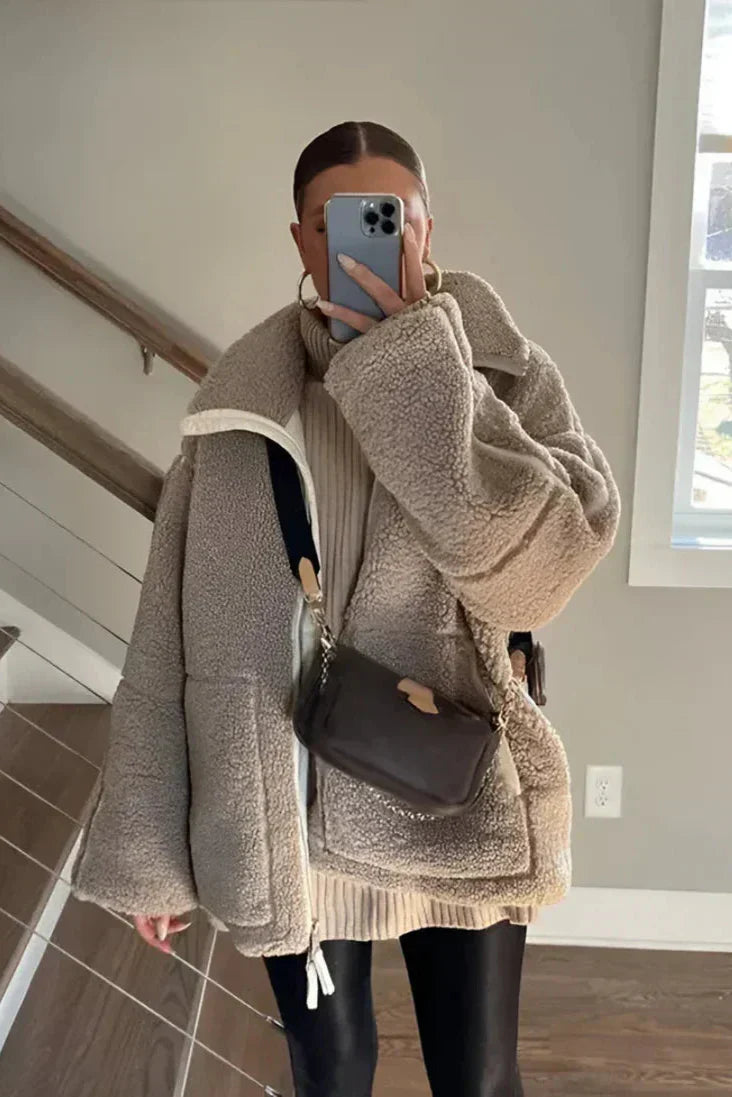 Kaja™ | Elegante cappotto teddy