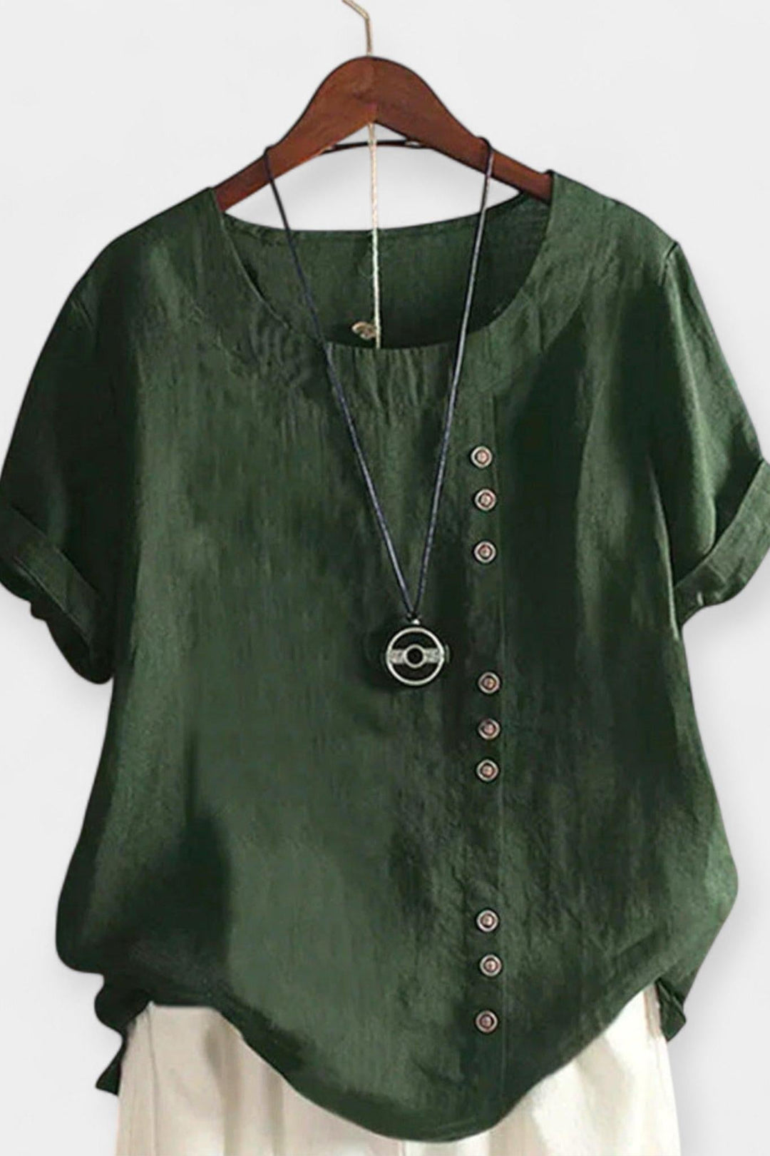 Maglietta a maniche corte con bottoni