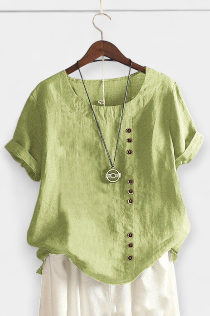 Maglietta a maniche corte con bottoni